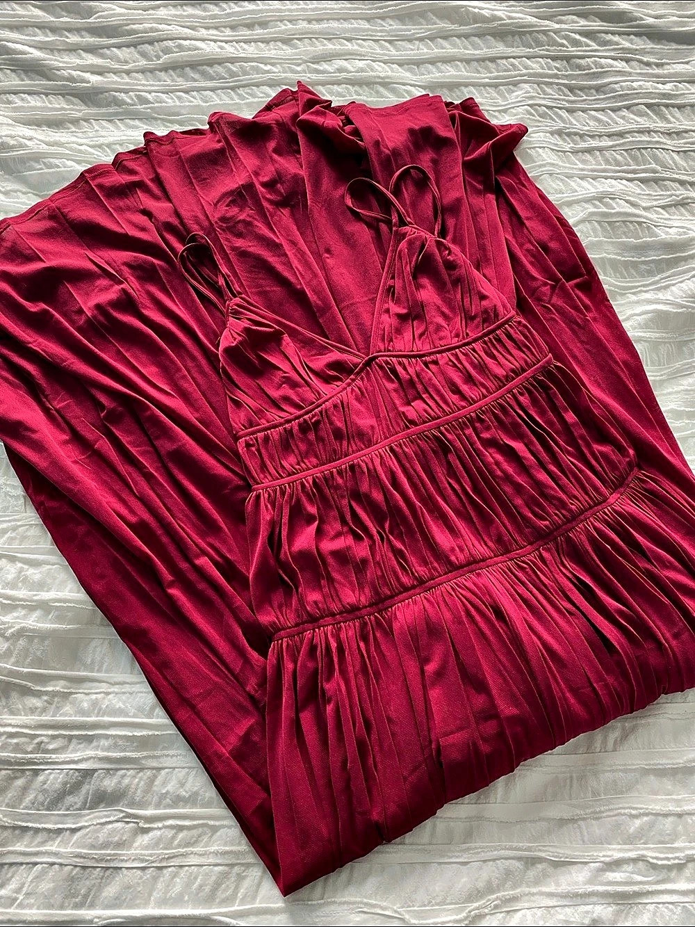Rebecca Taylor Ruched Mesh Maxi Dress